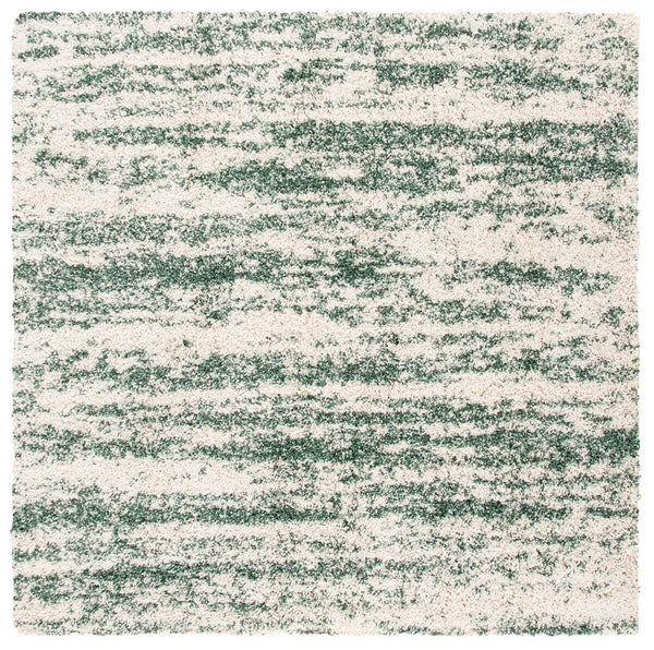 Safavieh Hudson Shag 206 Power Loomed Shag Rug Ivory / Green SGH206Y-5SQ