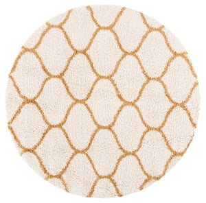 Safavieh Hudson Shag 280 Power Loomed Shag Rug Ivory / Gold 2' x 3'
