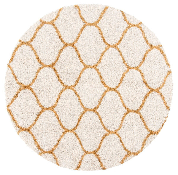 Safavieh Hudson Shag 280 Power Loomed Shag Rug Ivory / Gold 2' x 3'
