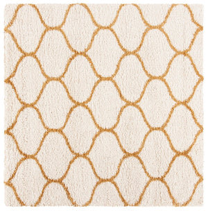 Safavieh Hudson Shag 280 Power Loomed Shag Rug Ivory / Gold 2' x 3'