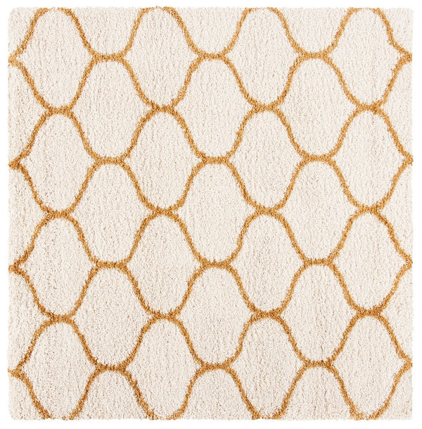 Safavieh Hudson Shag 280 Power Loomed Shag Rug Ivory / Gold 2' x 3'