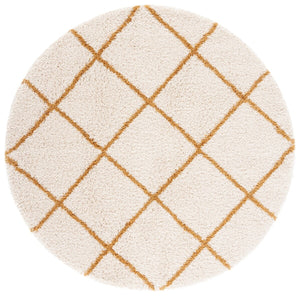 Safavieh Hudson Shag 281 Power Loomed Shag Rug Ivory / Gold SGH281E-2