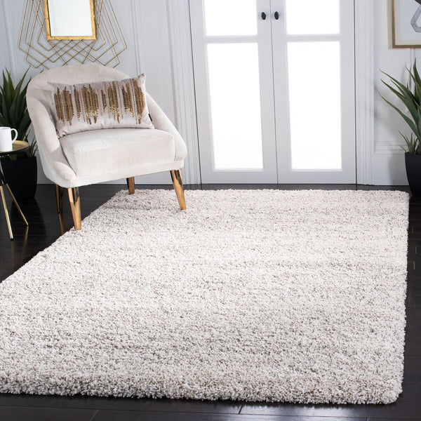 Safavieh Hudson Shag 295 Power Loomed Polypropylene Shag Rug Ivory / Grey SGH295B-6