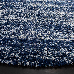 Safavieh Hudson Shag 295 Power Loomed Polypropylene Shag Rug Navy / Ivory SGH295N-10