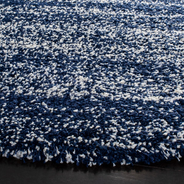 Safavieh Hudson Shag 295 Power Loomed Polypropylene Shag Rug Navy / Ivory SGH295N-10