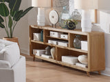 Parker House Escape 72 In. Open Multi-Purpose Console Glazed Natural Oak Rubberwood Solids / Birch Veneers ESC#72OC