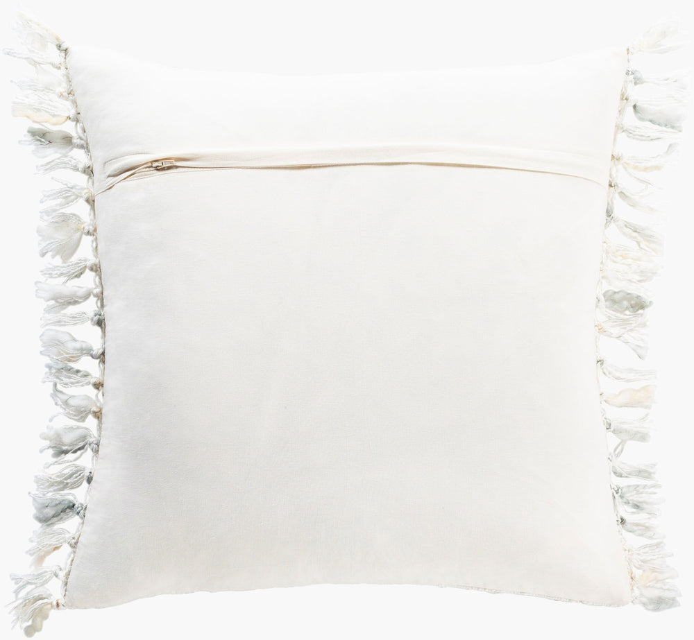Surya Saugatuck 18"X18" Coastal Accent Pillow – Soft, Durable, Easy-care Beachy Decor For Any Room White Cotton,Acrylic,Cotton Sgk001-2020p