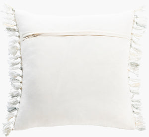 Surya Saugatuck 18"X18" Coastal Accent Pillow – Soft, Durable, Easy-care Beachy Decor For Any Room White Cotton,Acrylic,Cotton Sgk001-2020p