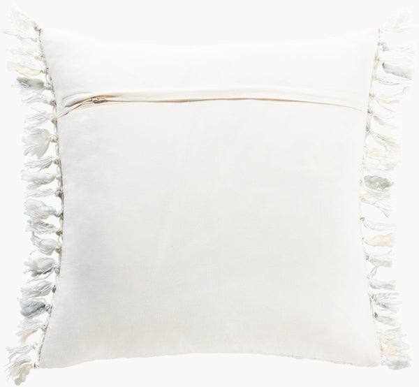 Surya Saugatuck 18"X18" Coastal Accent Pillow – Soft, Durable, Easy-care Beachy Decor For Any Room White Cotton,Acrylic,Cotton Sgk001-2020p