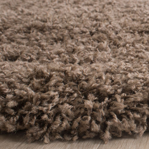 Safavieh Laguna Shag 303 Power Loomed Shag & Flokati Rug Taupe 2'-3" x 4'