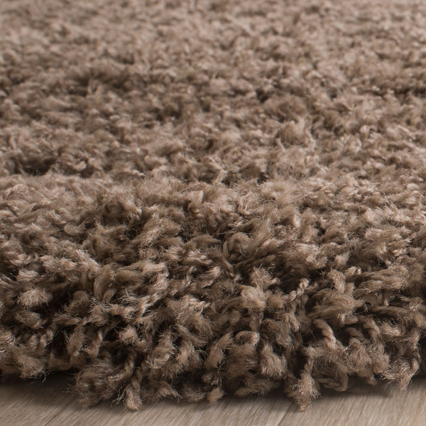 Safavieh Laguna Shag 303 Power Loomed Shag & Flokati Rug Taupe 2'-3" x 4'
