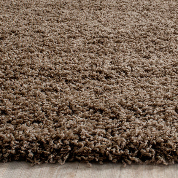 Safavieh Laguna Shag 303 Power Loomed Shag & Flokati Rug Taupe 2'-3" x 4'