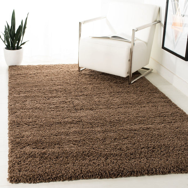 Safavieh Laguna Shag 303 Power Loomed Shag & Flokati Rug Taupe 2'-3" x 4'