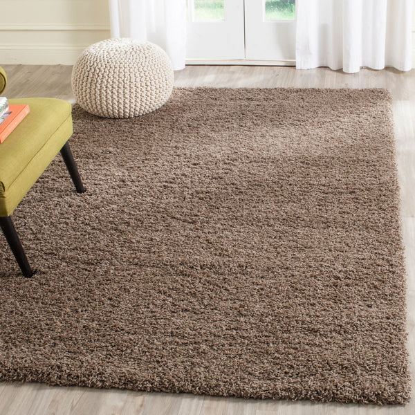 Safavieh Laguna Shag 303 Power Loomed Shag & Flokati Rug Taupe 2'-3" x 4'