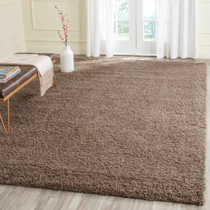 Safavieh Laguna Shag 303 Power Loomed Shag & Flokati Rug Taupe 2'-3" x 4'