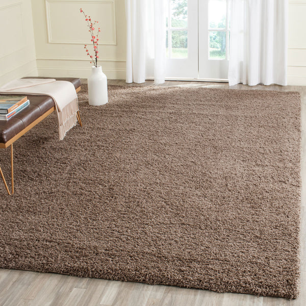 Safavieh Laguna Shag 303 Power Loomed Shag & Flokati Rug Taupe 2'-3" x 4'