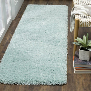 Safavieh Laguna Shag 303 Power Loomed Shag & Flokati Rug Light Blue SGL303E-212
