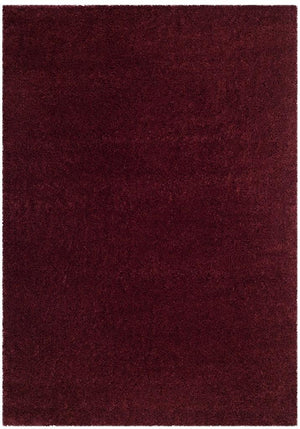 Safavieh Laguna Shag 303 Power Loomed Shag & Flokati Rug Maroon 2'-3" x 10'