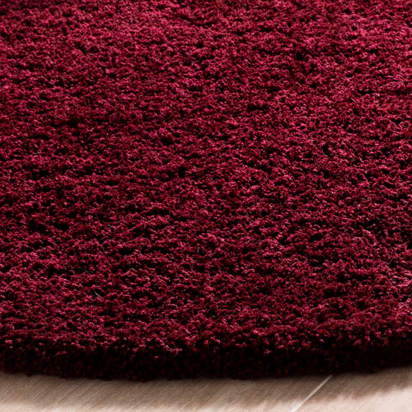 Safavieh Laguna Shag 303 Power Loomed Shag & Flokati Rug Maroon 2'-3" x 10'