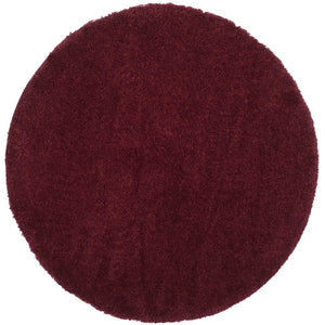 Safavieh Laguna Shag 303 Power Loomed Shag & Flokati Rug Maroon 2'-3" x 10'