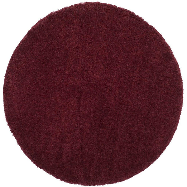 Safavieh Laguna Shag 303 Power Loomed Shag & Flokati Rug Maroon 2'-3" x 10'
