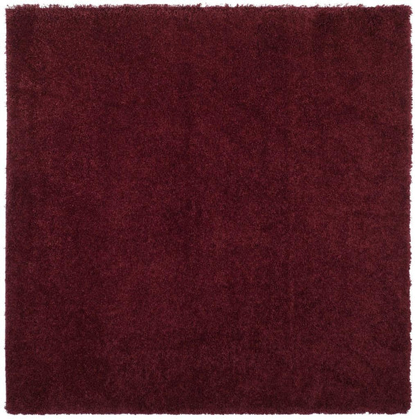 Safavieh Laguna Shag 303 Power Loomed Shag & Flokati Rug Maroon 2'-3" x 10'