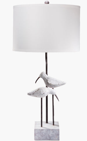 Livabliss Seagull Resin Table Lamp with White Linen Shade for Classic Transitional Decor SGLP-001