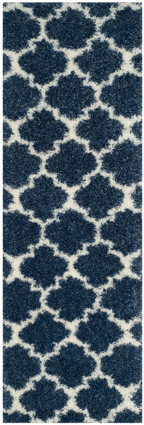 Safavieh Montreal Shag 832 Power Loomed Shag & Flokati Rug Blue / Ivory SGM832A-3