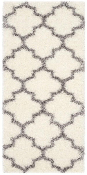 Safavieh Montreal Shag 832 Power Loomed Shag & Flokati Rug Ivory / Grey SGM832B-3