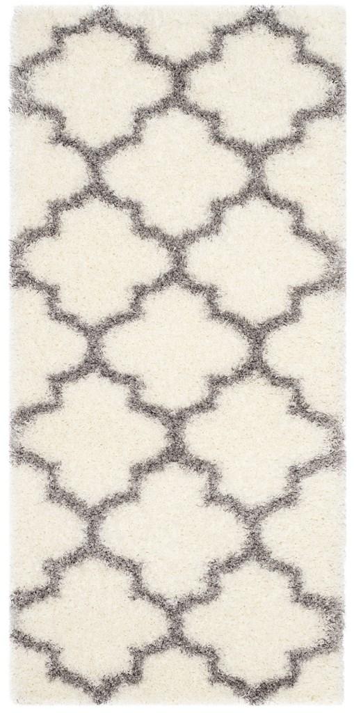 Safavieh Montreal Shag 832 Power Loomed Shag & Flokati Rug Ivory / Grey SGM832B-3