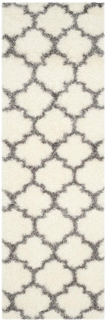 Safavieh Montreal Shag 832 Power Loomed Shag & Flokati Rug Ivory / Grey SGM832B-3