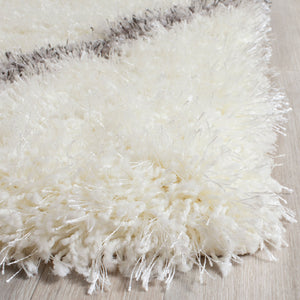 Safavieh Montreal Shag 832 Power Loomed Shag & Flokati Rug Ivory / Grey SGM832B-3