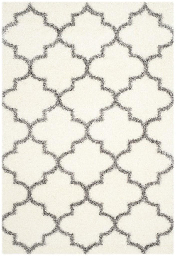 Safavieh Montreal Shag 832 Power Loomed Shag & Flokati Rug Ivory / Grey SGM832B-3