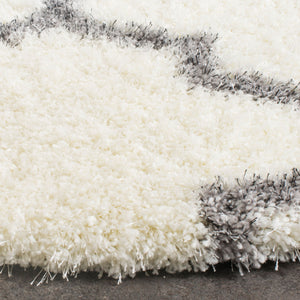 Safavieh Montreal Shag 832 Power Loomed Shag & Flokati Rug Ivory / Grey SGM832B-3