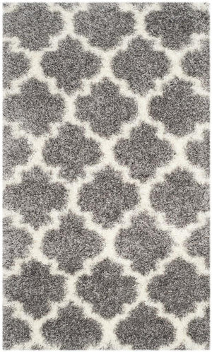 Safavieh Montreal Shag 832 Power Loomed Shag & Flokati Rug Grey / Ivory SGM832D-3