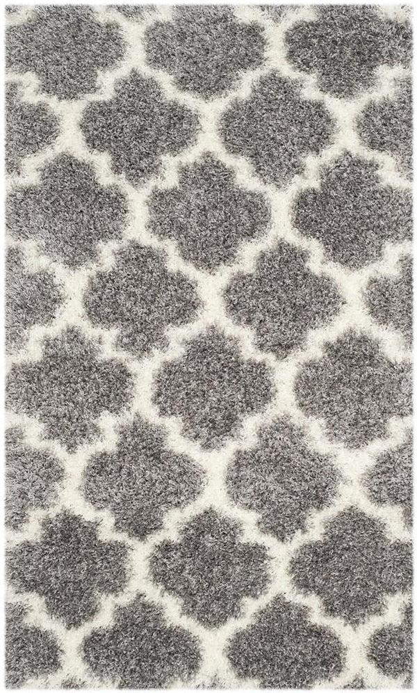 Safavieh Montreal Shag 832 Power Loomed Shag & Flokati Rug Grey / Ivory SGM832D-3