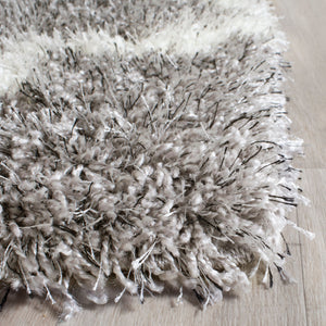 Safavieh Montreal Shag 832 Power Loomed Shag & Flokati Rug Grey / Ivory SGM832D-3