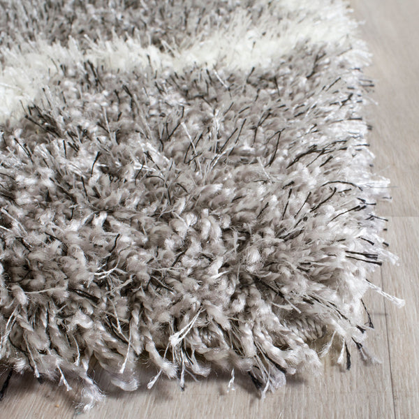 Safavieh Montreal Shag 832 Power Loomed Shag & Flokati Rug Grey / Ivory SGM832D-3