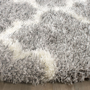 Safavieh Montreal Shag 832 Power Loomed Shag & Flokati Rug Grey / Ivory SGM832D-3