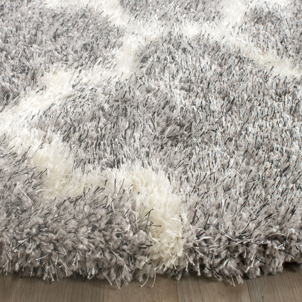 Safavieh Montreal Shag 832 Power Loomed Shag & Flokati Rug Grey / Ivory SGM832D-3