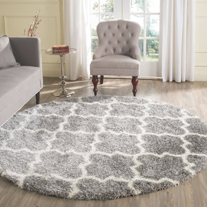Safavieh Montreal Shag 832 Power Loomed Shag & Flokati Rug Grey / Ivory SGM832D-3