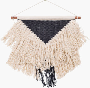 Surya Santiago 24"H X 22"W Elegant Global-inspired Wall Hanging – Durable, Charming Decor For Your Home Cream Jute,Wood Sgo1000-110110