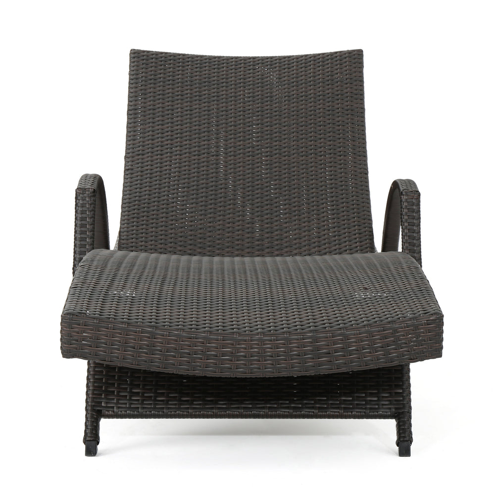 English Elm Christopher Knight Home® - Salem Pe Wicker Chaise Lounge With Adjustable Back, Weather-Resistant Design For Ultimate Comfort 52005.00ARM