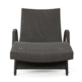 Christopher Knight Home® - Noble House - Salem Outdoor Wicker Adjustable Chaise Lounge With Arms