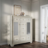 Camila 9 Drawer Door Chest White with Cream Finish P269125S Pulaski Furniture