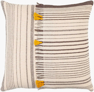 Surya Springville 18" Cotton Accent Pillow Cover - Cozy Cottage Style, Woven Design, Easy Care Charm! Cream Cotton,Cotton Sgv001-1818p