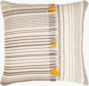 Surya Springville 18" Cotton Accent Pillow Cover - Cozy Cottage Style, Woven Design, Easy Care Charm! Cream Cotton,Cotton Sgv001-2020d