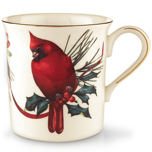 Lenox Winter Greetings Mug Red & Green, IVORY PORCELAIN 6049837