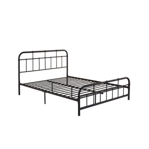 English Elm Queen Iron Platform Bed Pipe Style Frame No Box Spring Needed Industrial Loft Bedroom Copper 64072.00HMCOP-Q