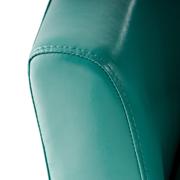 English Elm Swivel Barrel Club Chair Upholstered 360 Degree Base for Living Room Reading Nook Turquoise 57685.00TUR